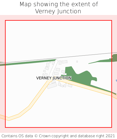 Map showing extent of Verney Junction as bounding box