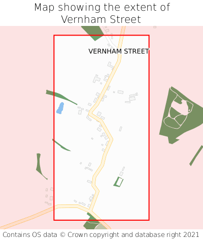 Map showing extent of Vernham Street as bounding box