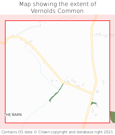 Map showing extent of Vernolds Common as bounding box