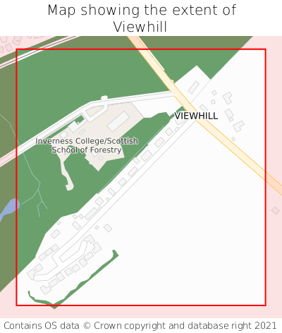 Map showing extent of Viewhill as bounding box