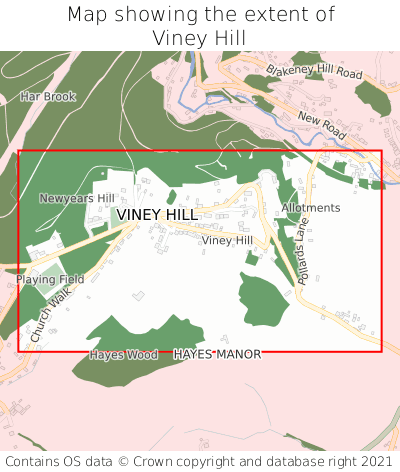 Map showing extent of Viney Hill as bounding box
