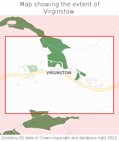 Map showing extent of Virginstow as bounding box