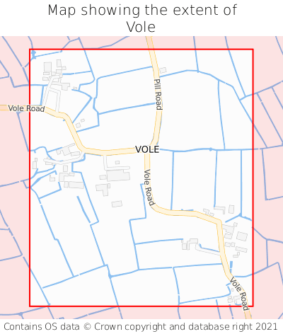 Map showing extent of Vole as bounding box