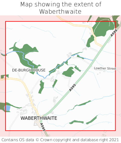 Map showing extent of Waberthwaite as bounding box