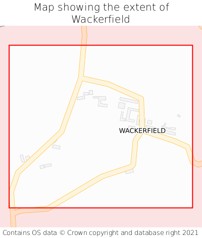 Map showing extent of Wackerfield as bounding box