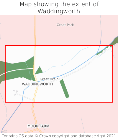 Map showing extent of Waddingworth as bounding box