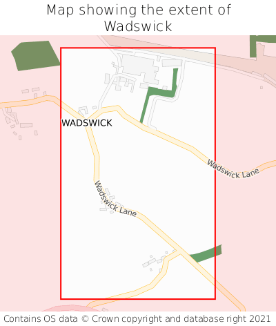Map showing extent of Wadswick as bounding box