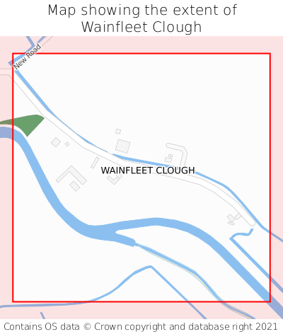 Map showing extent of Wainfleet Clough as bounding box