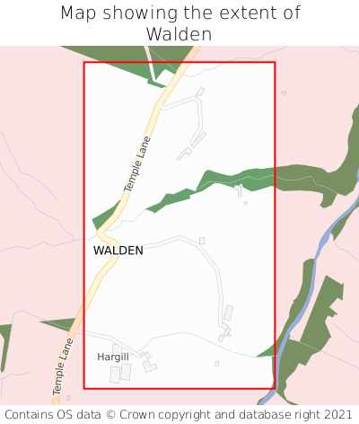 Map showing extent of Walden as bounding box