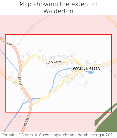 Map showing extent of Walderton as bounding box