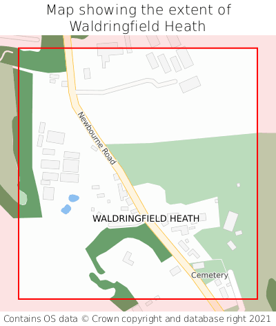 Map showing extent of Waldringfield Heath as bounding box