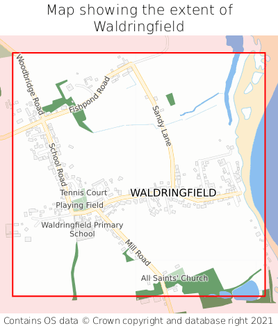 Map showing extent of Waldringfield as bounding box