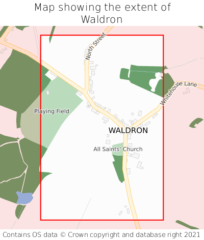 Map showing extent of Waldron as bounding box