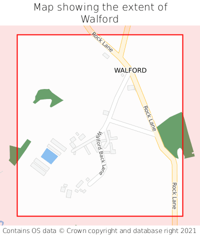 Map showing extent of Walford as bounding box