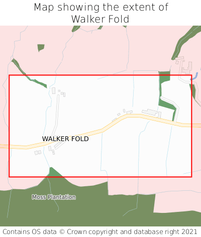 Map showing extent of Walker Fold as bounding box