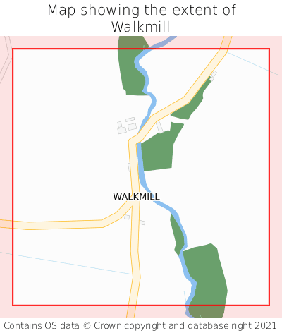 Map showing extent of Walkmill as bounding box