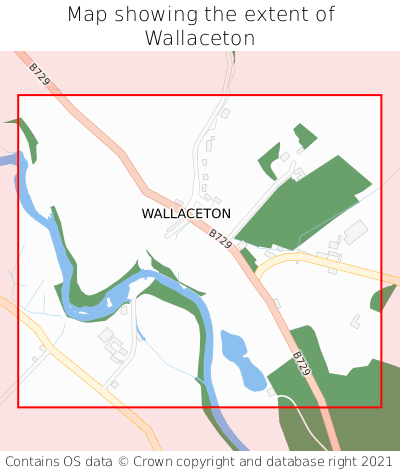 Map showing extent of Wallaceton as bounding box
