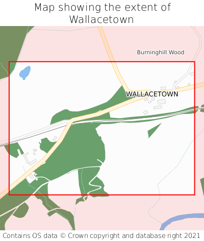 Map showing extent of Wallacetown as bounding box