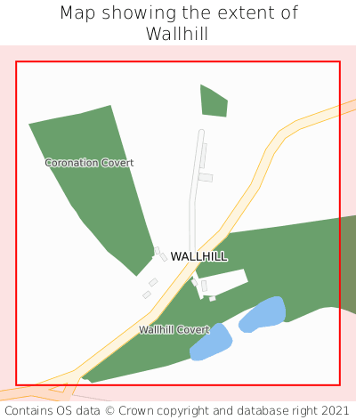 Map showing extent of Wallhill as bounding box