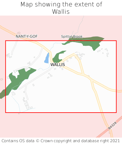Map showing extent of Wallis as bounding box