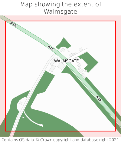 Map showing extent of Walmsgate as bounding box