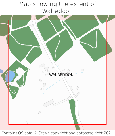 Map showing extent of Walreddon as bounding box