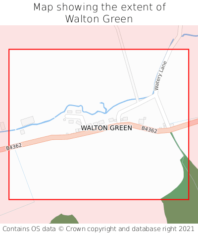 Map showing extent of Walton Green as bounding box