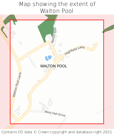 Map showing extent of Walton Pool as bounding box