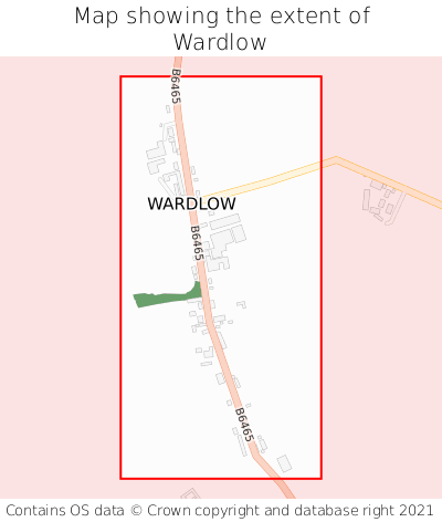 Map showing extent of Wardlow as bounding box