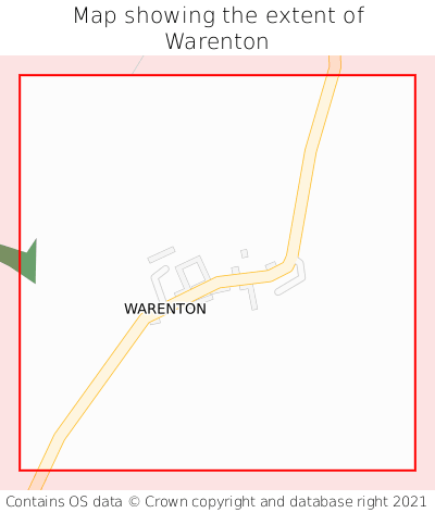 Map showing extent of Warenton as bounding box