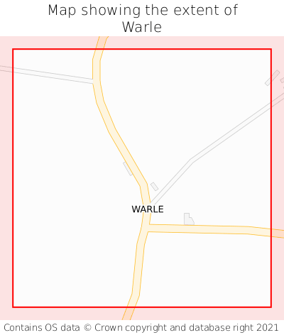 Map showing extent of Warle as bounding box