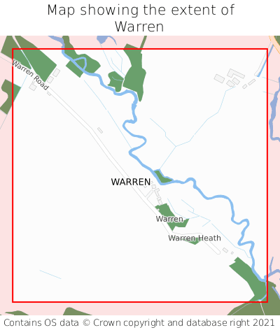 Map showing extent of Warren as bounding box