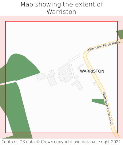 Map showing extent of Warriston as bounding box