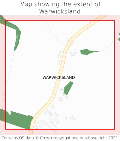 Map showing extent of Warwicksland as bounding box