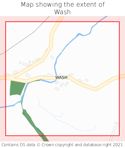 Map showing extent of Wash as bounding box