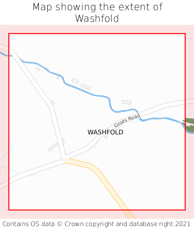 Map showing extent of Washfold as bounding box