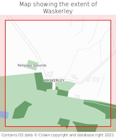 Map showing extent of Waskerley as bounding box