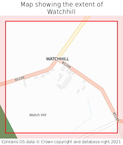 Map showing extent of Watchhill as bounding box