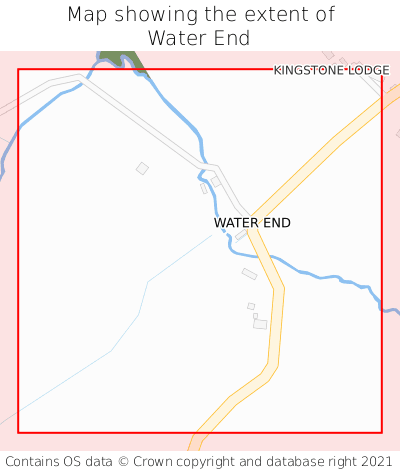 Map showing extent of Water End as bounding box