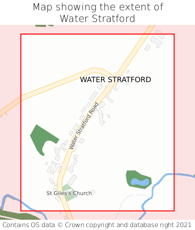 Map showing extent of Water Stratford as bounding box