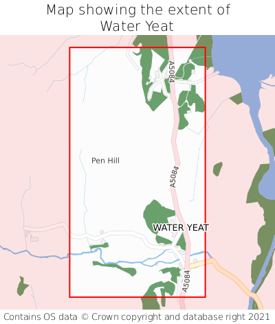 Map showing extent of Water Yeat as bounding box