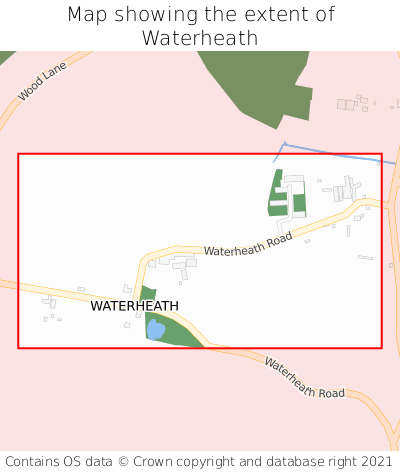 Map showing extent of Waterheath as bounding box