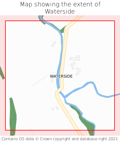 Map showing extent of Waterside as bounding box