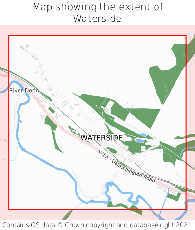 Map showing extent of Waterside as bounding box