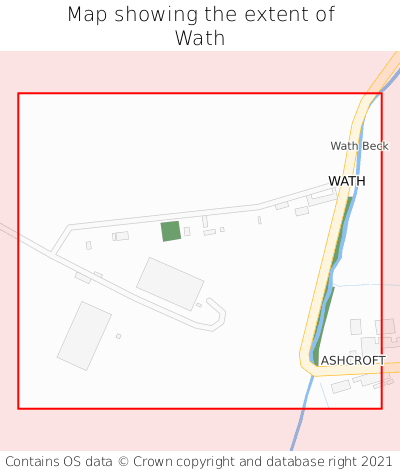 Map showing extent of Wath as bounding box