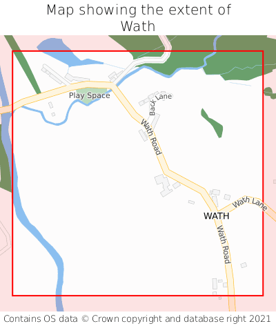 Map showing extent of Wath as bounding box