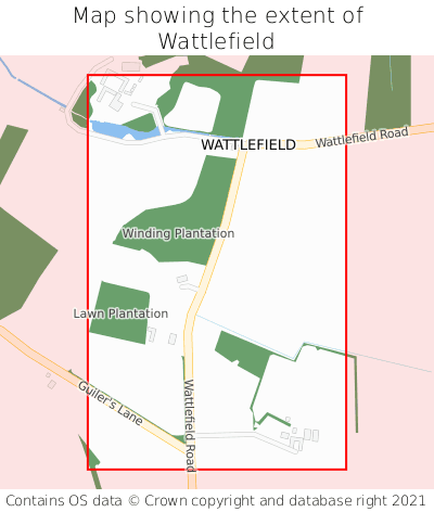 Map showing extent of Wattlefield as bounding box