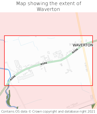 Map showing extent of Waverton as bounding box