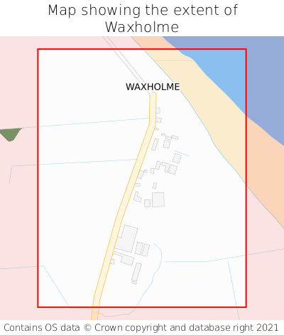 Map showing extent of Waxholme as bounding box