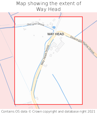 Map showing extent of Way Head as bounding box